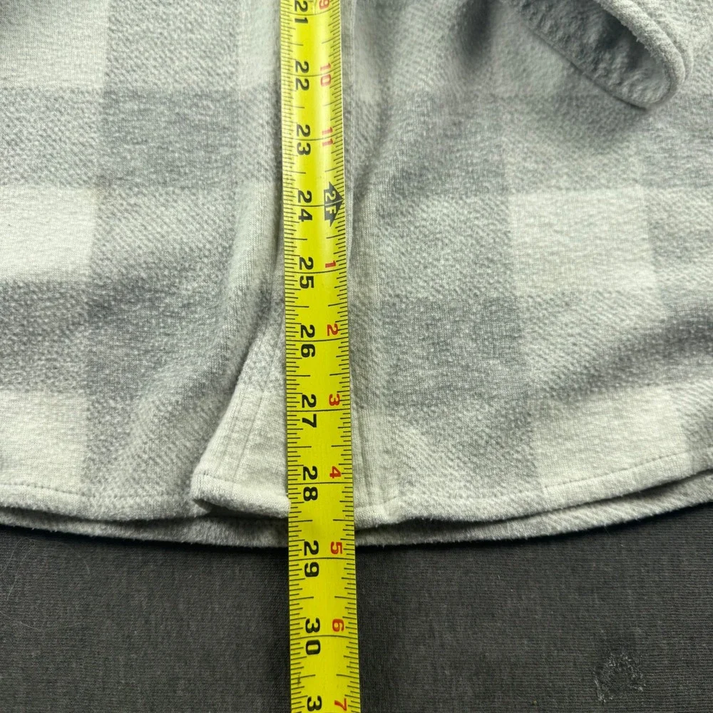 Members Mark Favorite Plaid Top Grey White Buffalo Check Button Down FS-2001 L - Picture 5 of 8